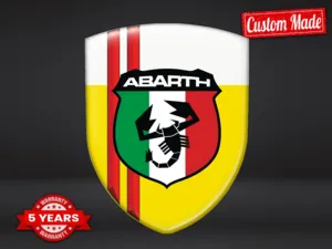 Fiat Abarth Emblèmes Résine Design Premium Stickers Bombés Pro
